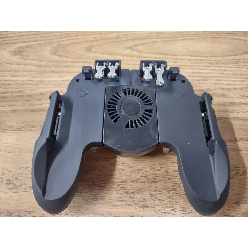 Mobile Gaming Controller Grip with Cooling Fan and 4 Triggers Black Smartphone
